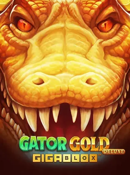 Decorative casino game artwork for Hook: Gator Gold Deluxe Gigablox